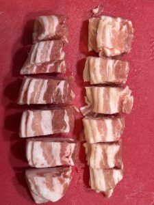 刻んだ豚バラ肉