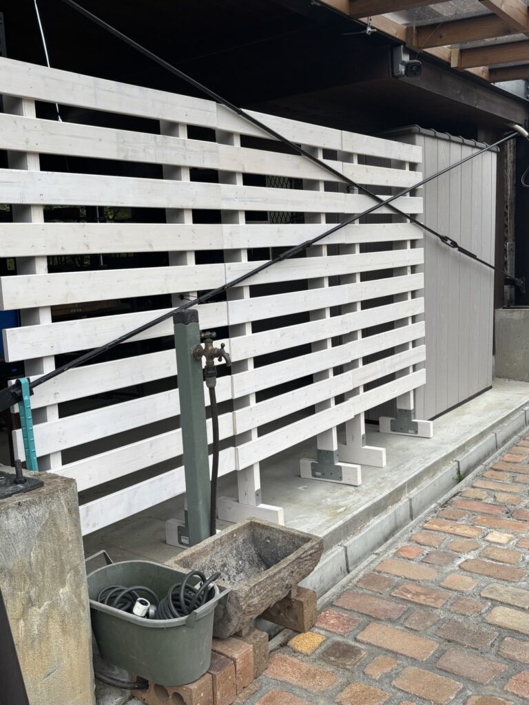 完成したフェンス